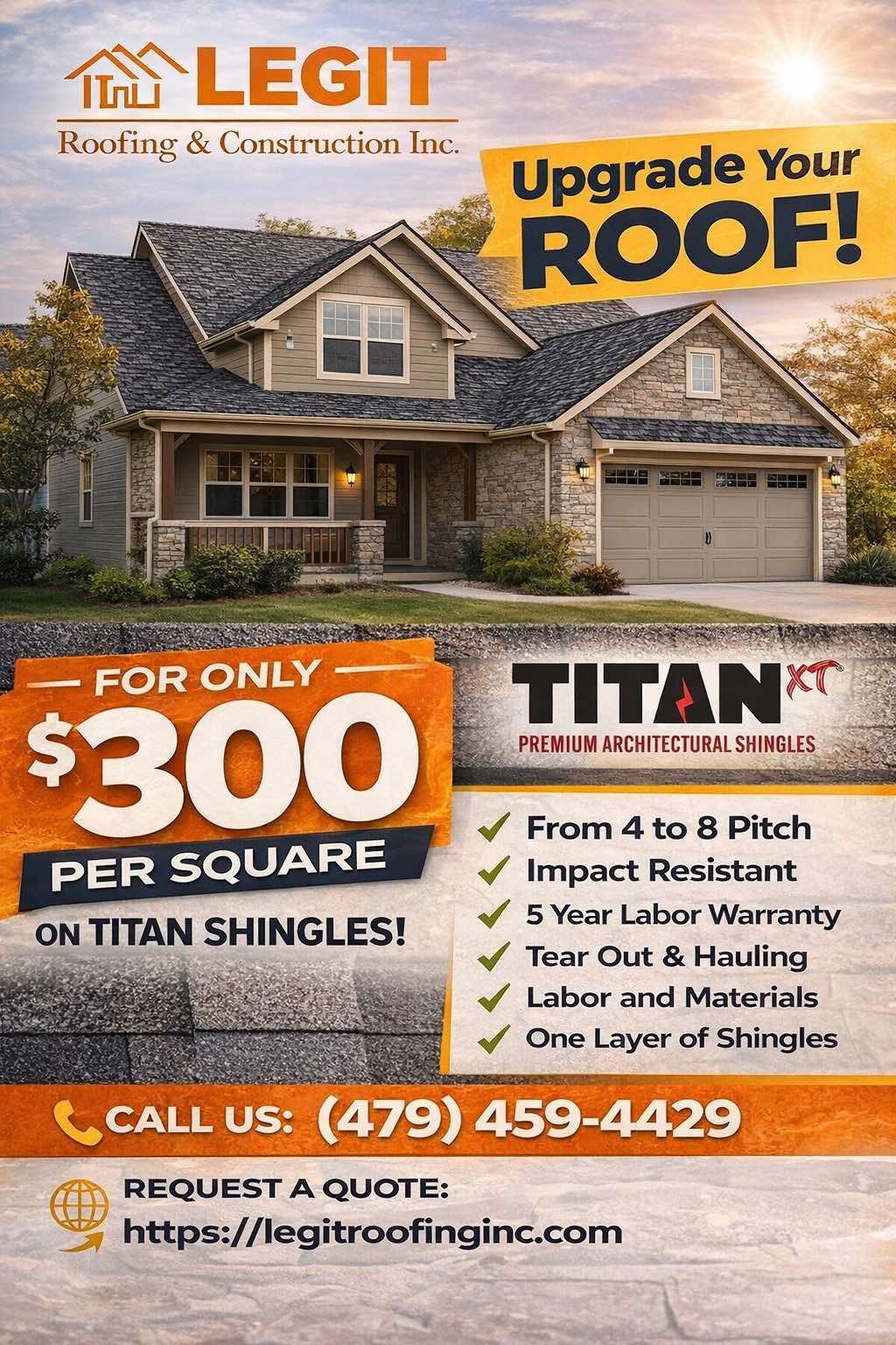 Titan Shingles Roofing in Van Buren